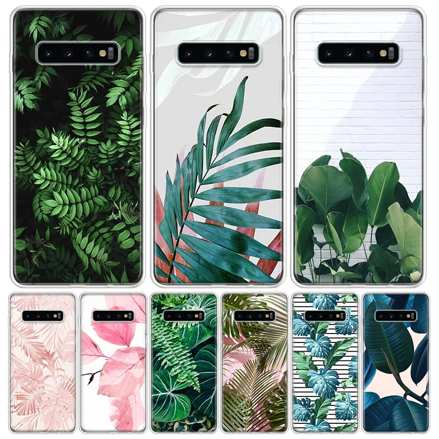 Тропическое растение зеленый лист цветок чехол для телефона Samsung Galaxy S10 S20 Ultra Note 10