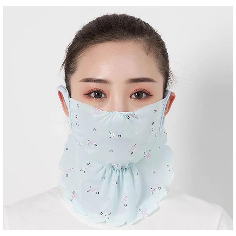 2020 New Mouth Mask Lightweight Face scarf Sun Protection Outdoor Riding Masks Protective silk Scarf Handkerchief | Аксессуары для