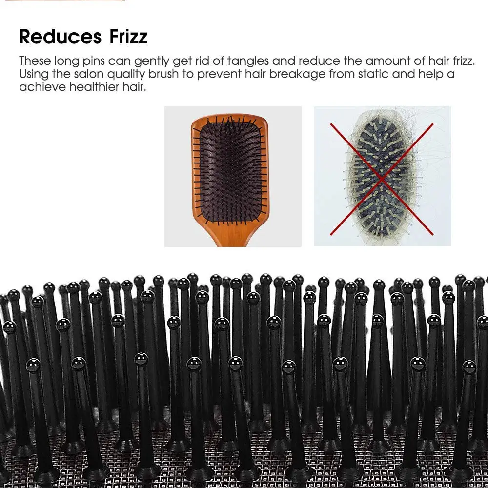 Деревянная большая щетка для волос с веслом | Красота и здоровье