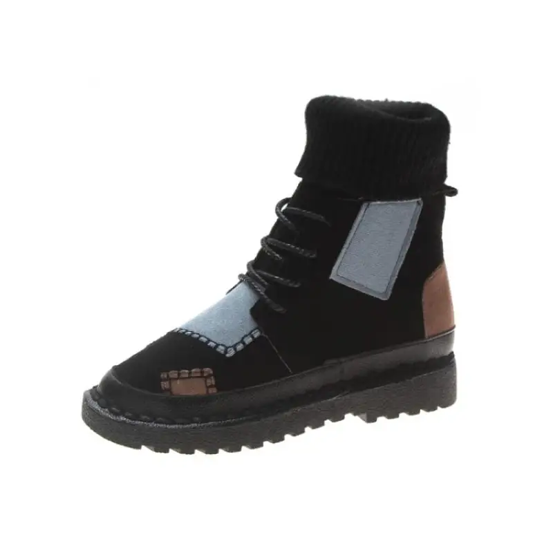 Женские зимние ботинки разноцветные женские ботильоны на шнуровке Повседневная