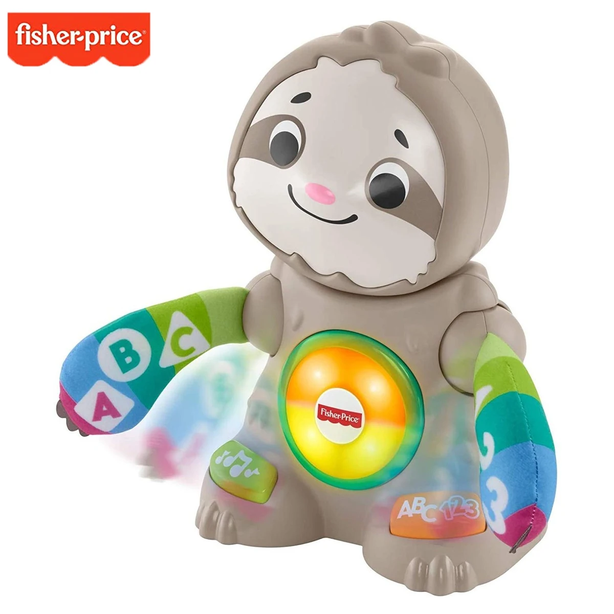 Fisher Price плавное движение Ленивец интерактивные Обучающие игрушки с музыкальными