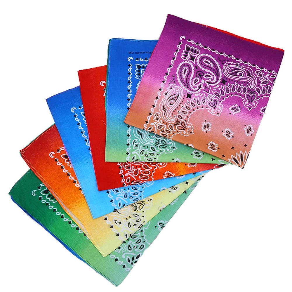 Хлопковая повязка на голову для занятий спортом в стиле хип-хоп квадратный шарф с