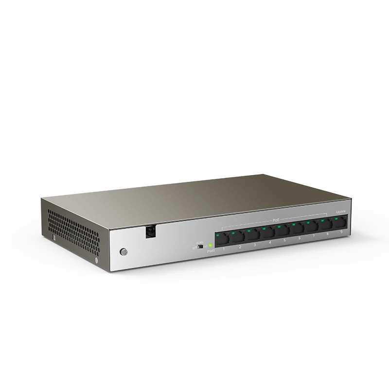 Tenda TEG1109P-8-102W гигабитный коммутатор poe сетевой переключатель ethernet 9*10 100 1000 Мбит RJ45 Порты и разъёмы 18 Гбит Коммутационная Ёмкость Plug& Play