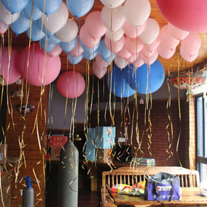 

6 шт./пакет лазерных блестящих лент для завивки воздушный шар-труба стримеры воздушный шар веревка события Свадьба День Рождения украшения ...