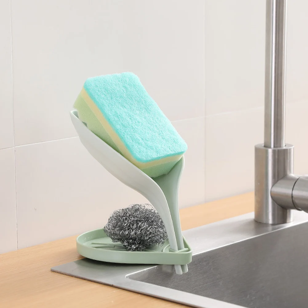 Новая Коробка для мыла в форме листа двухслойная Нескользящая подставка ванной