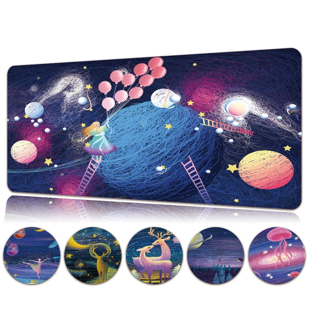 

Painting Series Gaming Mouse Pad 30x60CM/30x80CM Computer Mousepad High Quality Leather Desk Pad Mouse Pad Computer Accessories