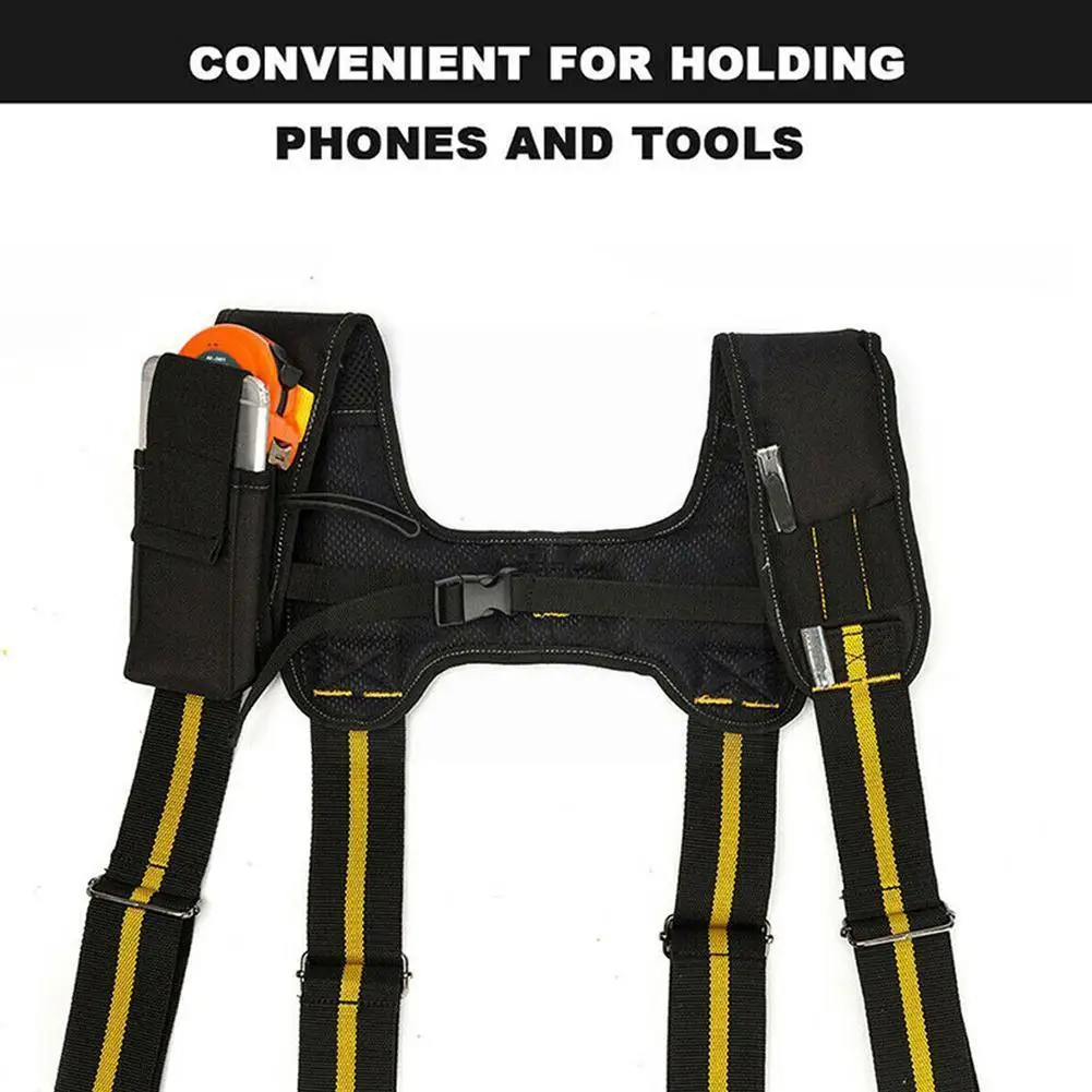 

Регулируемый мягкий Сверхмощный Рабочий инструмент, ремень с петлями и сумка для подтяжек для снижения веса, 4 средства для поддержки талии ...