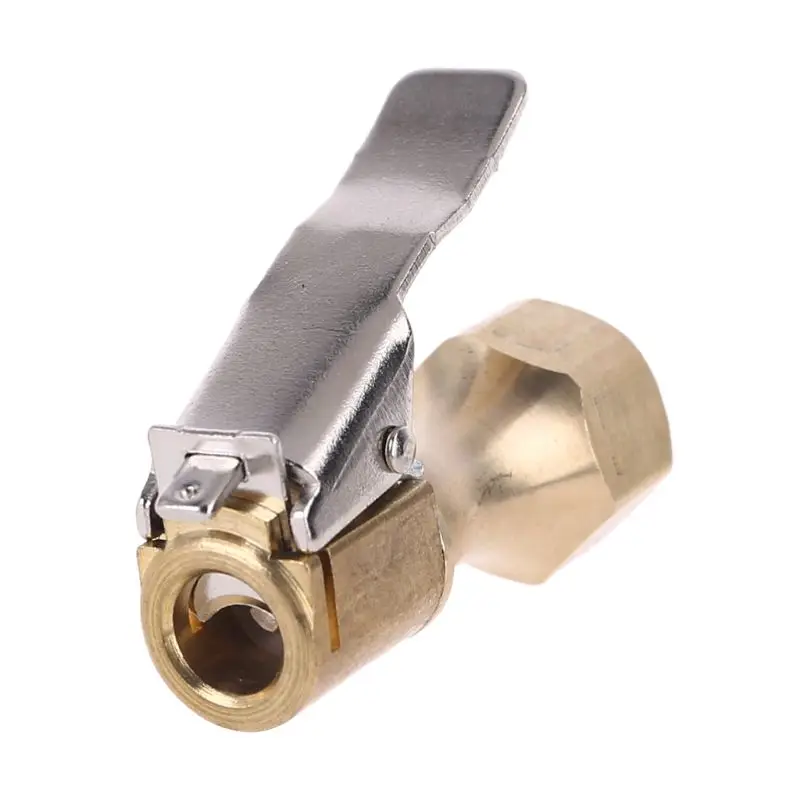 

Air Chuck 1/4\" Heavy Duty Tire Chuck with Clip for Inflator Gauge Air Compressor M4YB