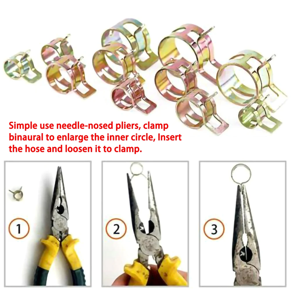 80PCS Strong Spring Clips Hose Clamps For Holding Tight On Fuel/Vacuum/Water | Автомобили и мотоциклы
