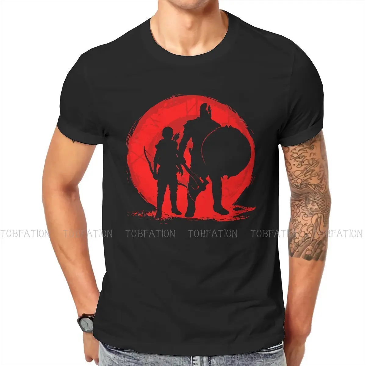 

Essential Harajuku TShirt God of War Greek Mythology Creative Tops Casual T Shirt Male Short Sleeve Gift Clothes
