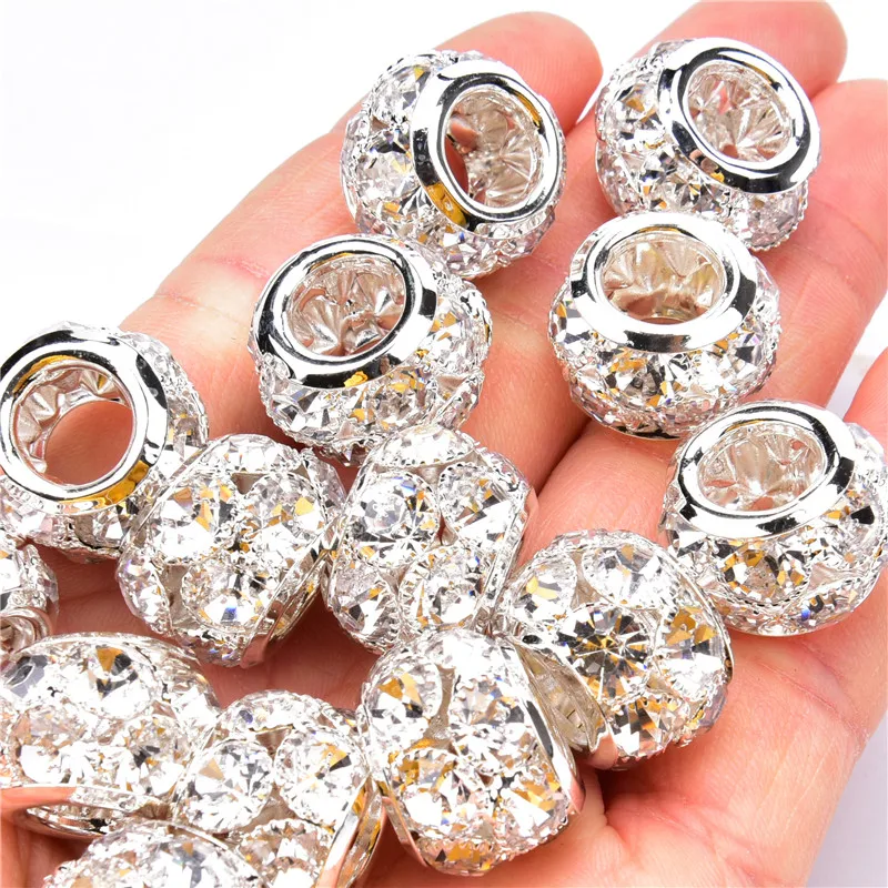 10 шт./лот круглые хрустальные бусины 18 мм ручная работа Пришивание украшения из