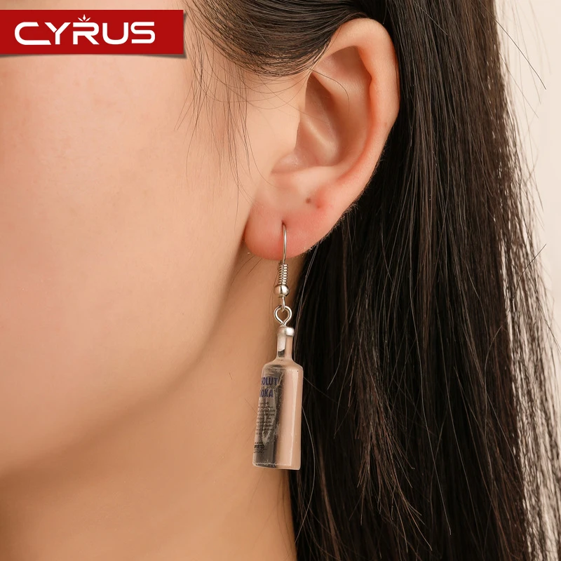 Новинка 2019 забавное пиво бутылка минеральной воды серьги в виде бутылок для