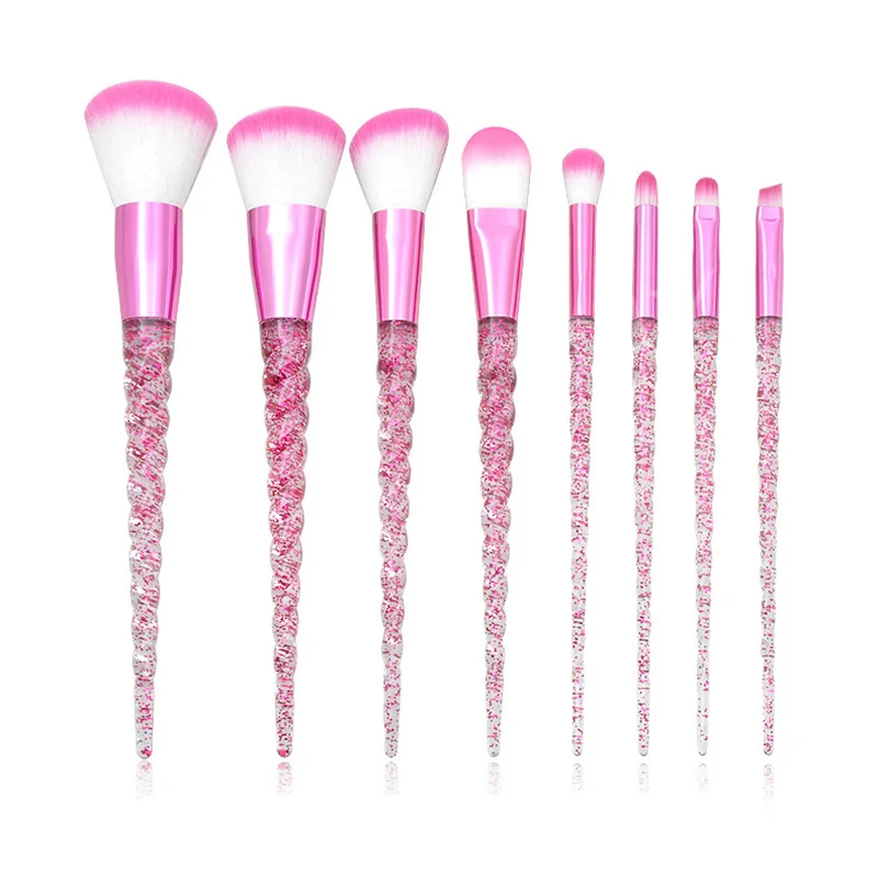 

8pcs Makeup Brushes Set Transparent Eye Shadow Foundation Powder Eyeliner Eyelash Lip Make Up Brush Cosmetic Beauty Tool Kit