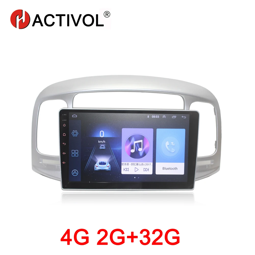 HACTIVOL 2G + 32G Android 8 1 автомобильный мультимедиа для Hyundai Accent 2006 2011 Автомобильный dvd