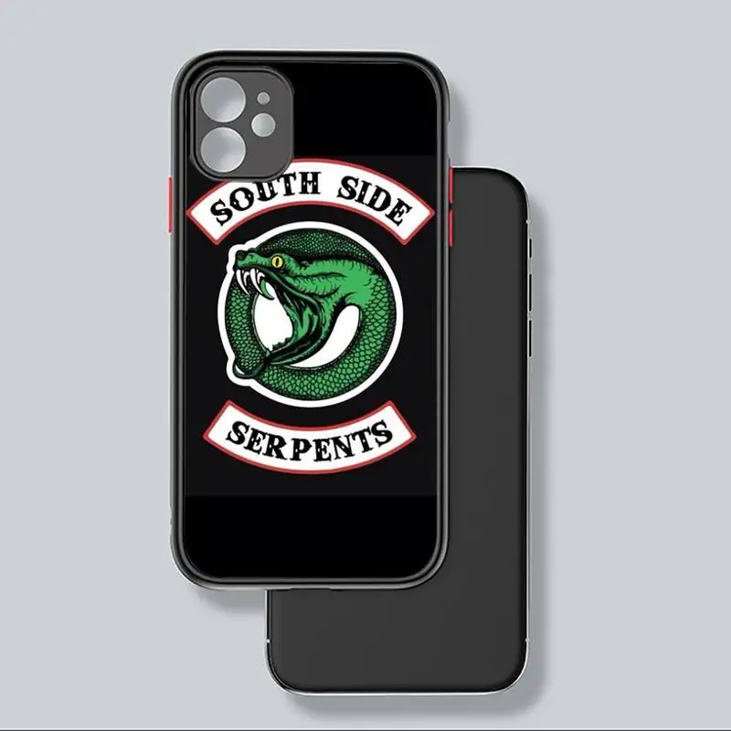 

American TV Riverdale Southside Serpent Phone Case black matte transparent For iPhone 7 8 x xs xr 11 12 pro plus mini max Clear