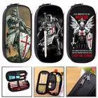 Пенал Рыцари темплар, косметичка для карандашей, потертый крест, стационарная сумка, Подростковый пенал на молнии, детские школьные принадлежности