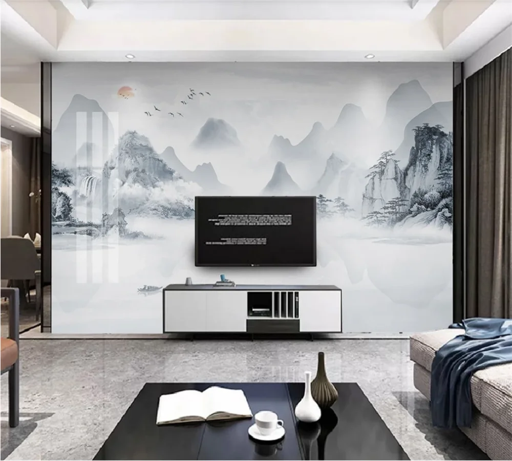 Индивидуальные 3D обои росписи эстетический минималистский новый китайский