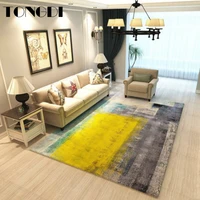 tongdi large carpet anti skid modern elegant artistic printing mat soft heavy luxury decor for home parlour livingroom bedroom