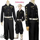 Черная рубашка и брюки для косплея Токийский рестренс женский и мужской костюм для косплея