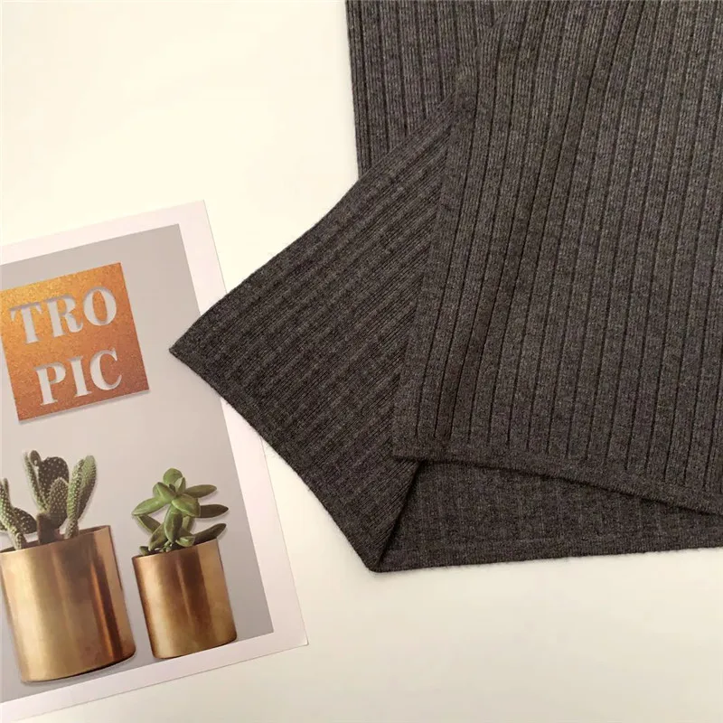 Осенне зимняя трикотажная Женская юбка 2020 Новая повседневная миди с высокой