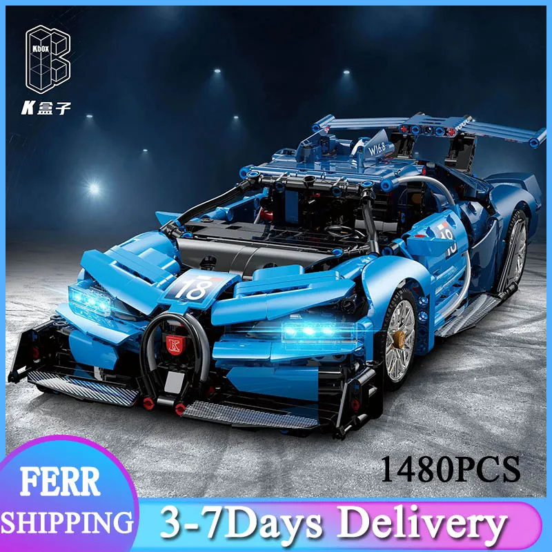 

2021 Механическая серия MOC 1:14 суперавтомобиль, улучшенная модель, 1480 шт. строительных блоков, кирпичи, игрушки, подарок 10213