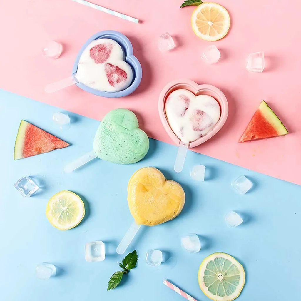 

Silicone Ice Cream Mould Ice Cube Tray Popsicle Barrel Diy Mold Dessert Ice Cream Mold With Popsicle Stick Home Ice Cream Tools
