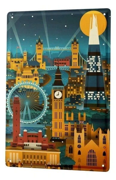 

Оловянный знак город Лондон