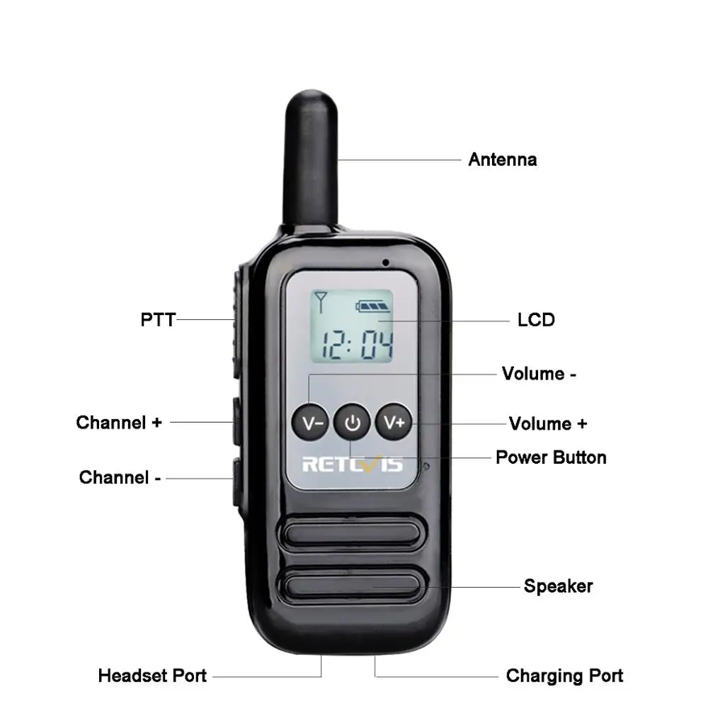 Пара Retevis RT65 мини рация UHF 400-470 МГц PMR446/FRS радио Comunicador портативный приемопередатчик VOX TOT двухстороннее радио