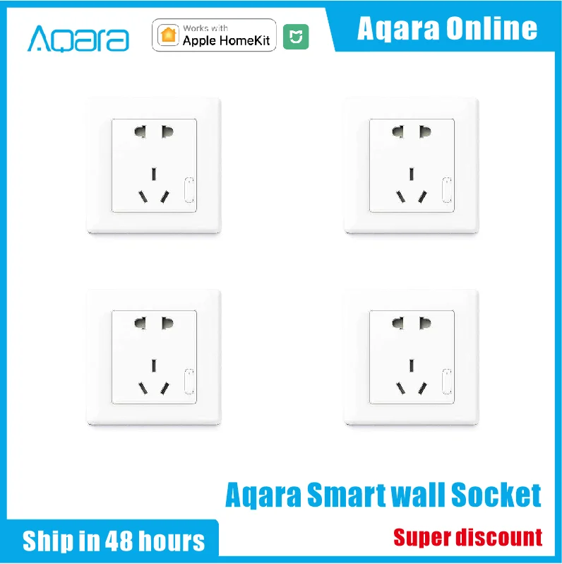 Aqara Smart wall Socket Zigbee wifi Remotel Control Wireless Switch Work For Smart home kits APP For Xiaomi Smart home kits APP