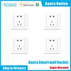 Умная розетка Aqara Zigbee, Беспроводная розетка с дистанционным управлением, Wi-Fi, работает с приложением Mi home