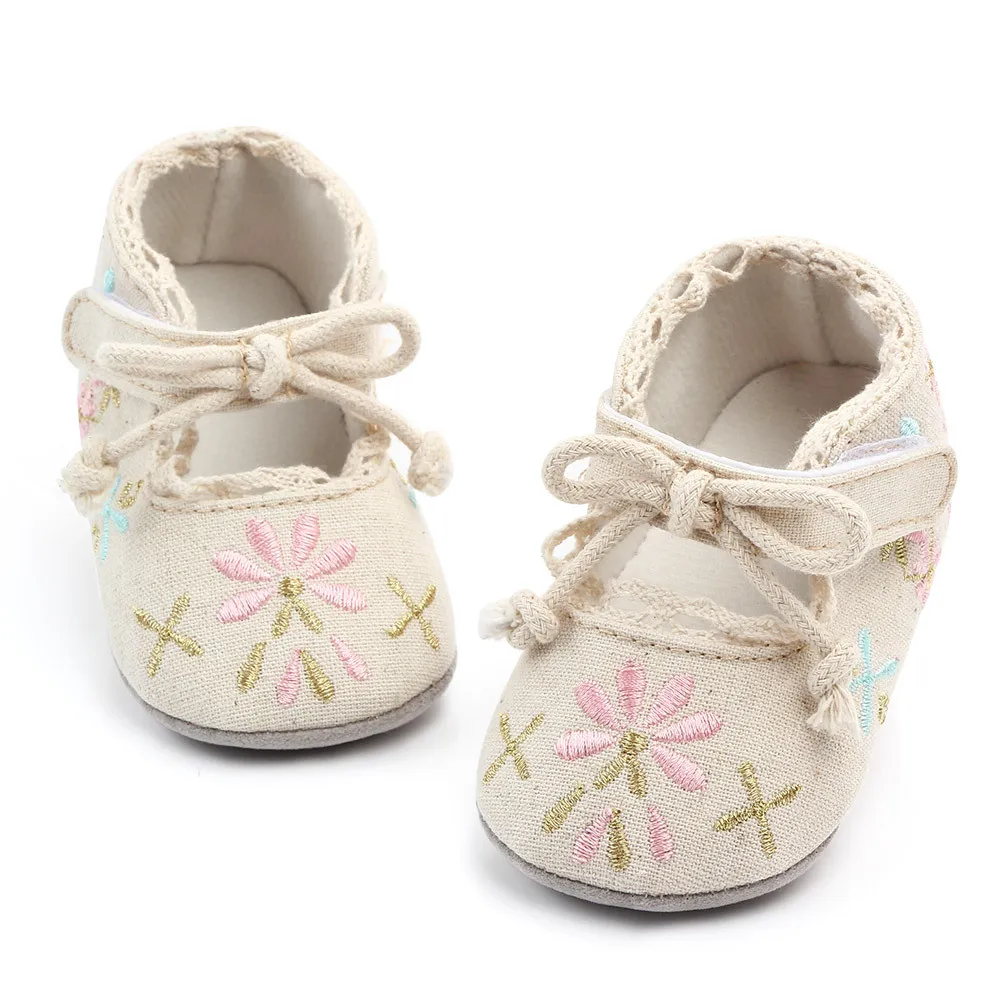 Autumn Soft Soled Baby Girls Shoe Cute Boots Christening Baptism Shoes | First Walkers