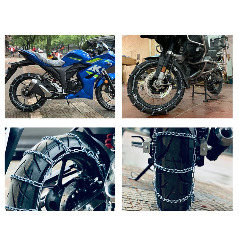 

Universial motorcycle Snow Chains Tyre Tire Wheel Anti-skid Chain Wear-resistant alloy steel Winter Use Ice Snow Mud Road safety