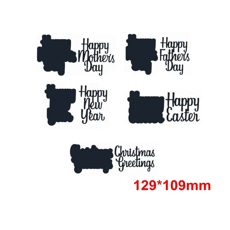 

10 Happy Holidays Phrases Metal Cutting Dies Happy Mother's Day Valentine's etc. Die Cuts For Cards Making Crafts Cards New 2019