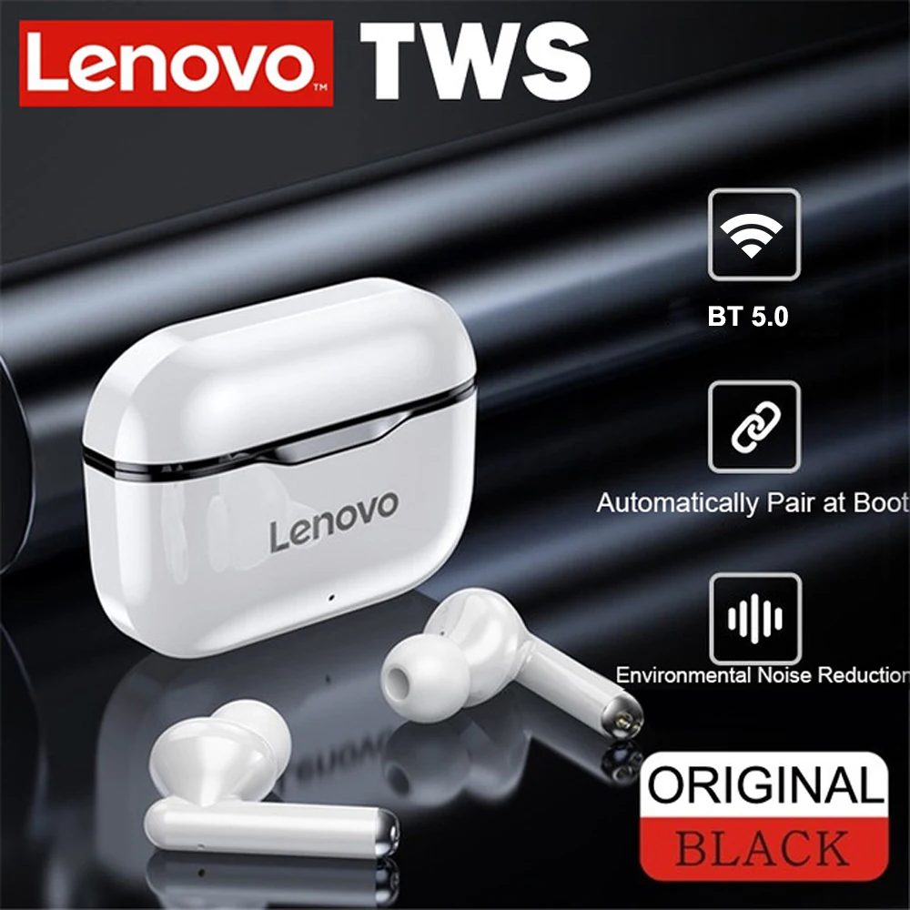 TWS наушники Lenovo LP1 с поддержкой Bluetooth 5 0 и сенсорным управлением 300 мАч|Наушники