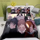 Комплект постельного белья из 23 предметов с аниме-рисунком, пододеяльником и наволочкой