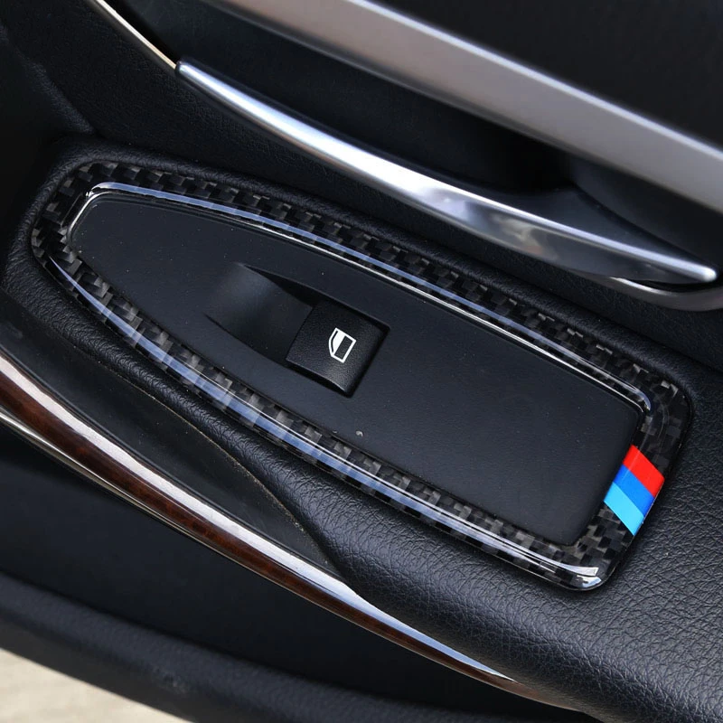 Для BMW F20 F21 F30 F34 стеклоподъемник из углеродного волокна рамка декоративная