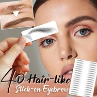 33 pairs new magic 4d hair like eyebrow tattoo sticker false eyebrows waterproof lasting makeup water based eye brow stickers