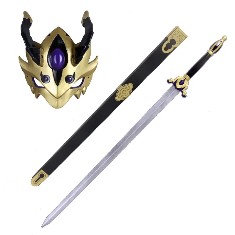 

Игра Fate/Grand Order FGO Lang Lin Wang маска реквизит для косплея Косплей Реплика оружия Хэллоуин карнавал ручной работы реквизит меч из ПВХ