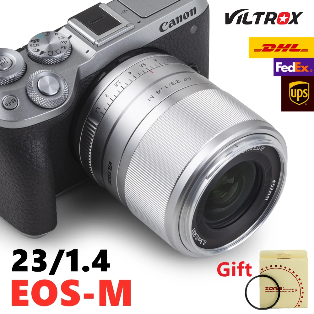 

Viltrox 23mm f1.4 STM Auto Focus APS-C Prime Lens for Canon EOS-M Cameras M10 M50 M100 M5 M6 MarkII
