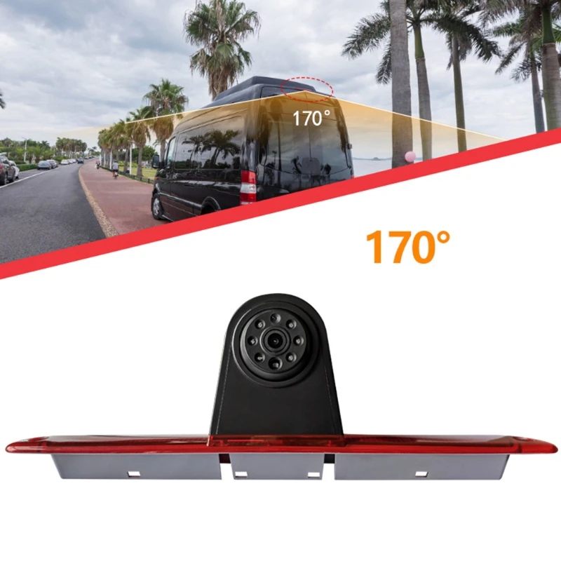 

1PC IP68 Waterproof 170 Angle High-definition Mount Brake Light Backup Camera Night Vision Rear View Parking Camera