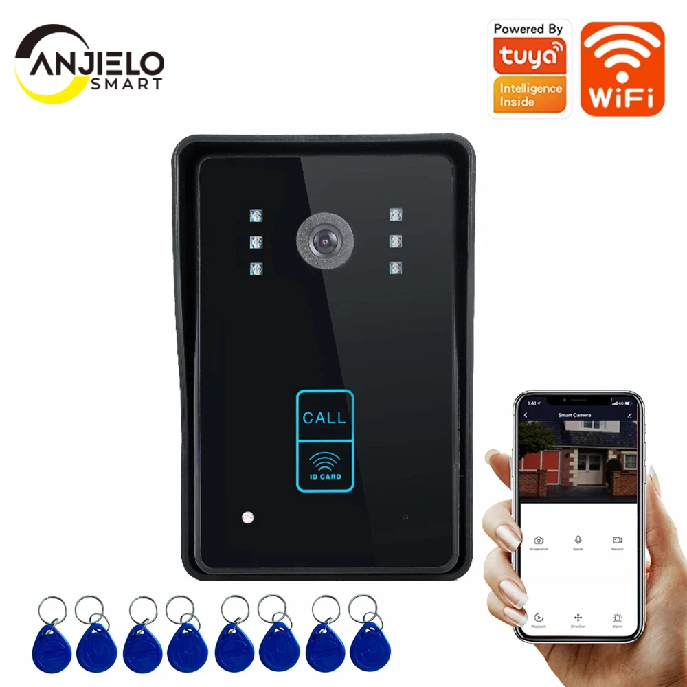 1080P  Tuya Smart Home Remote Unlock Call Wireless Video Intercom For Home Door Bell  Wifi Wireless Doorbell With Camera Outdoor