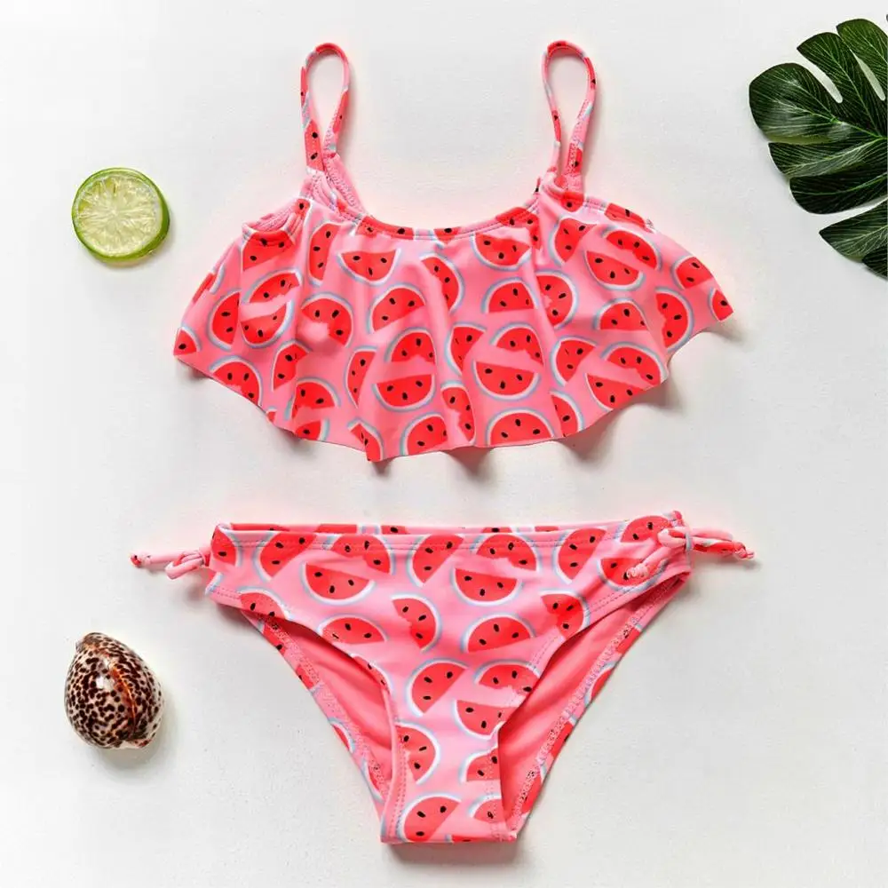 ST108 pink Для детей от 2 до 14 лет Пляжная детская одежда одежда для купания для девочек, прекрасные купальные костюмы бикини дети купальники бикини Infantil-ST126MIX - Цвет: ST108 pink