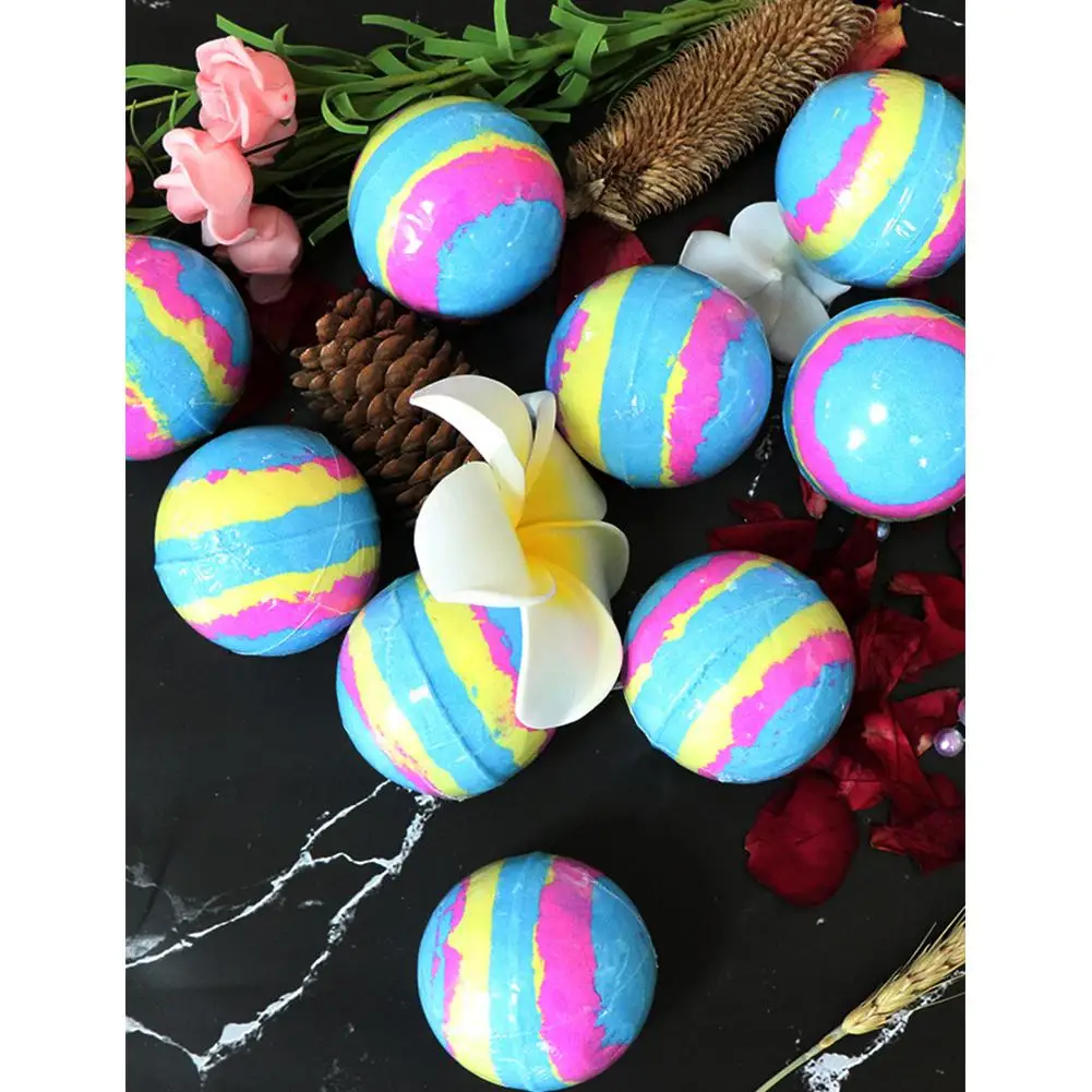 Яркий гламурный 1 шт. Радуга звездное небо спа ванна бомба соль мяч ароматерапия