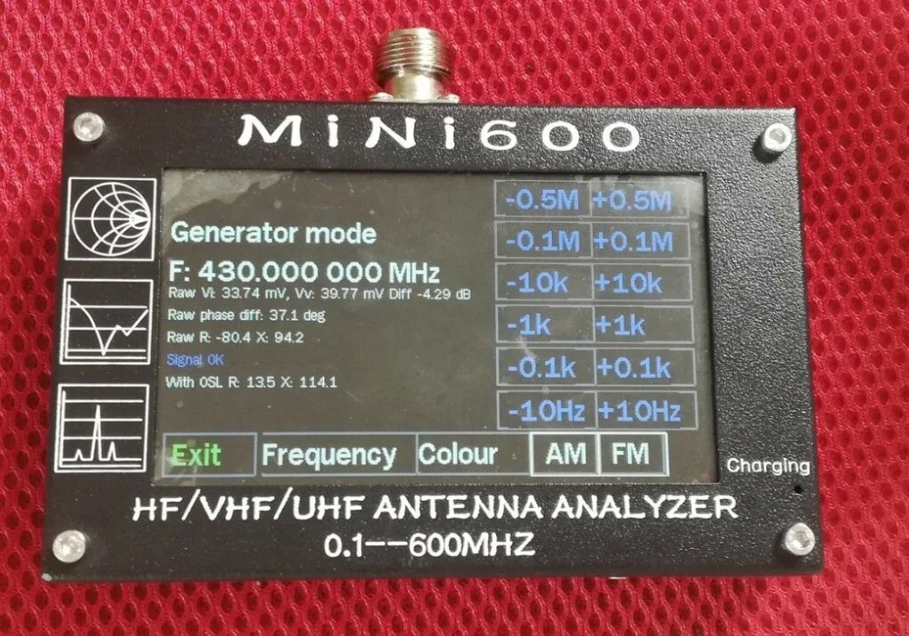 Антенный Анализатор УФ + HF Mini600 4 3 0 1 МГц с сенсорным ЖК дисплеем|Демонстрационные