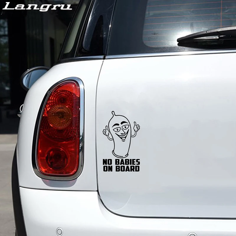 Langru без младенцев на доске Виниловая наклейка окно автомобиля бампер Забавный