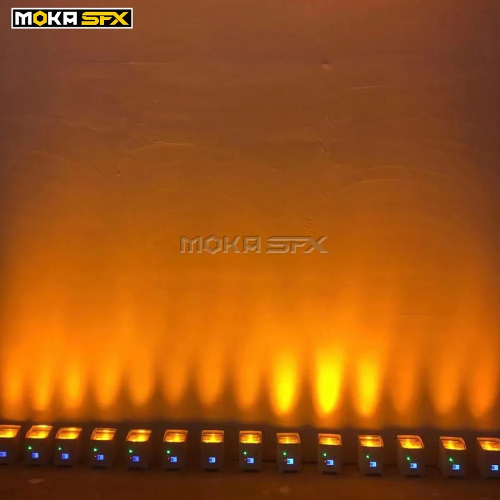 6*18 Вт RGBWA UV 6в1 светодиодный светильник Wi-Fi, DMX512 и пульт дистанционного управления, длинный рабочий светильник