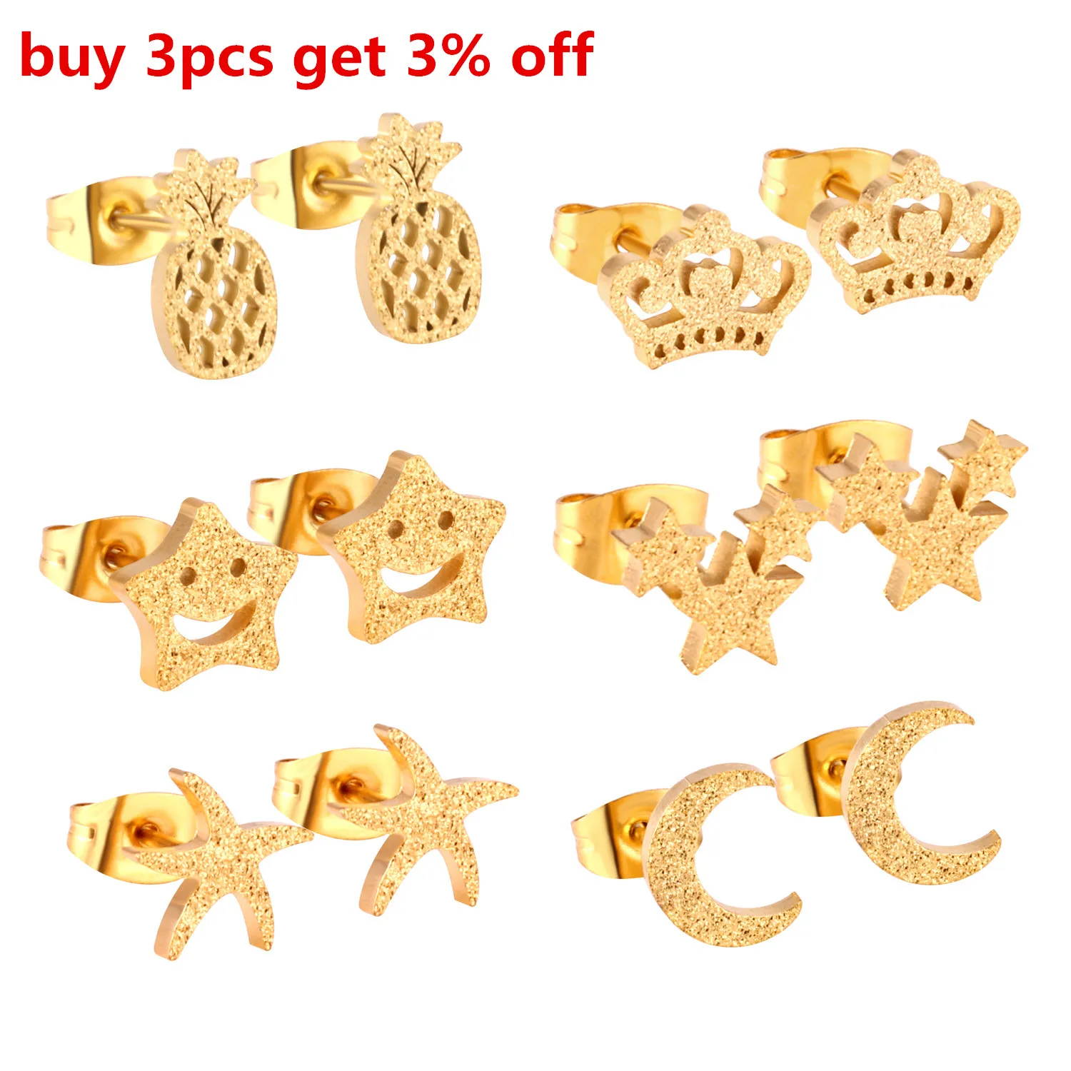 : LUXUSTEEL золото/серебро Цвет серьги с гладкой поверхностью модные комплекты не