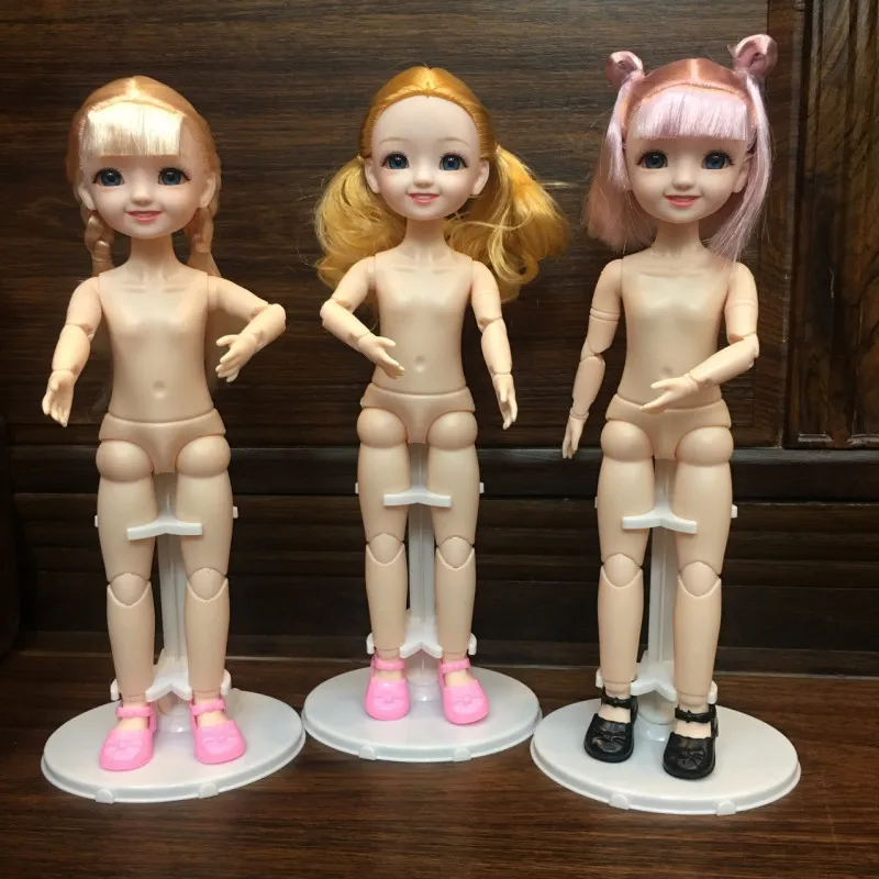 30 см с голубыми глазами 1/6 BJD кукла 3D одеваются милая улыбкой розовый/Золотой