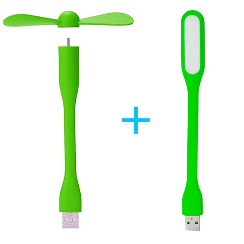 

Гибкий переносной USB-вентилятор зеленого цвета и светодиодсветильник лампа для ноутбука, компьютера, ноутбука