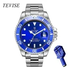 Часы TEVISE мужские из нержавеющей стали, водонепроницаемые, с календарем